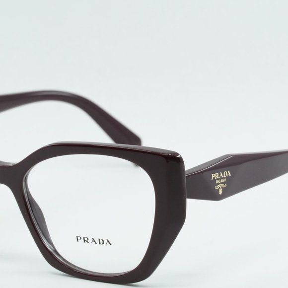 💯 NEW PRADA  PR18WV VIY1O1 BURGUNDY EYEGLASSES - Picture 4 of 10